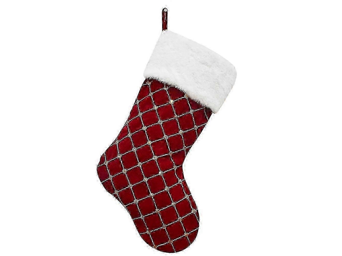Meias De Natal Penduradas, Saco De Presente Para Meias De Natal, Decorações De Festa De Natal, Vermelho Olysi Shop