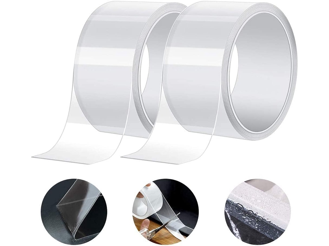 Fita De Vedação Impermeável De Pvc Para Cantos De Cozinha, 3 M X 5 Cm, Autoadesiva, 2 Unidades Transparentes