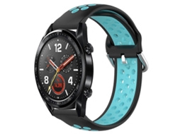 Pulseira Esportiva Bicolor Para Huawei Watch Gt 46mm / 42mm Com Fecho De 22mm
