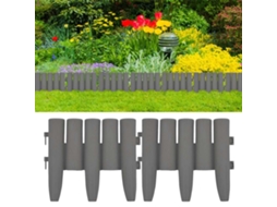 Vidaxl Bordas De Relvado 36 Pcs 10 M Pp Cinzento