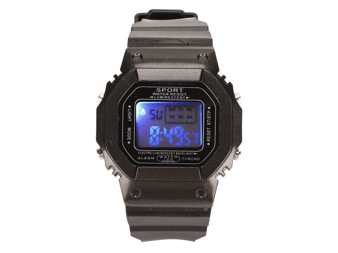 Relógio Digital Esportivo Eletrônico Resistente À Água Com Iluminação