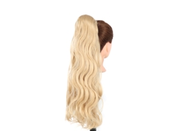 Peruca Rabo De Cavalo Com Velcro Loiro Platinado Ondulado Model 5