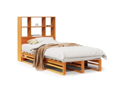 Cama com Estante Sem Colchão 75x190 Cm Madeira Maciça MAISON EXCLUSIVE