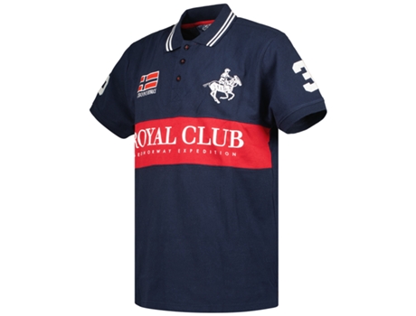 Polo de Homem GEO NORWAY Algodão Azul (S)
