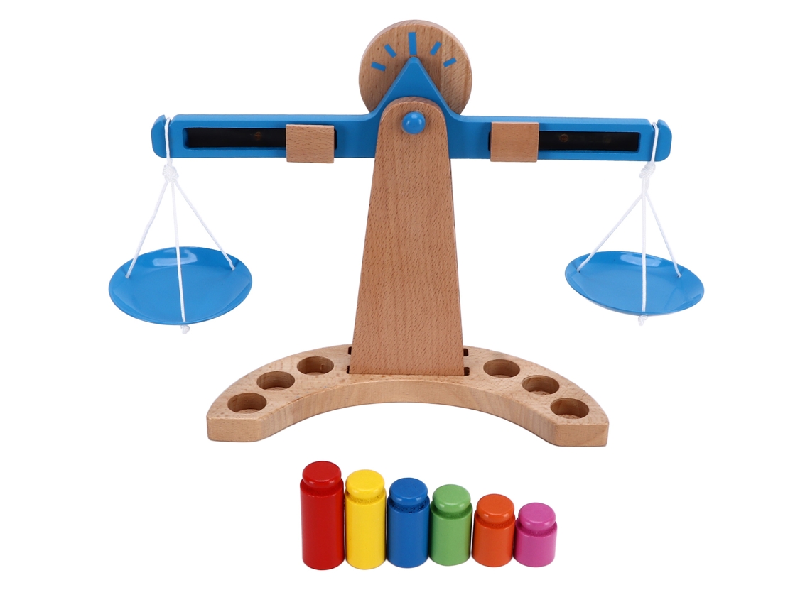 Juego De Balanza De Madera Para Niños Juguete Educativo De Equilibrio Y Matemáticas