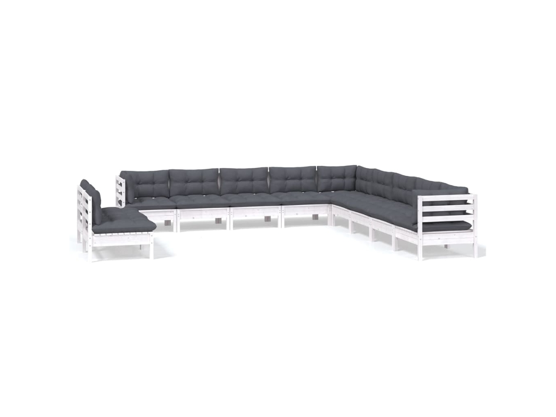 Garden Lounge Set, Garden Lounge Sets Vidaxl Branco Madeira De Pinho (n/a)