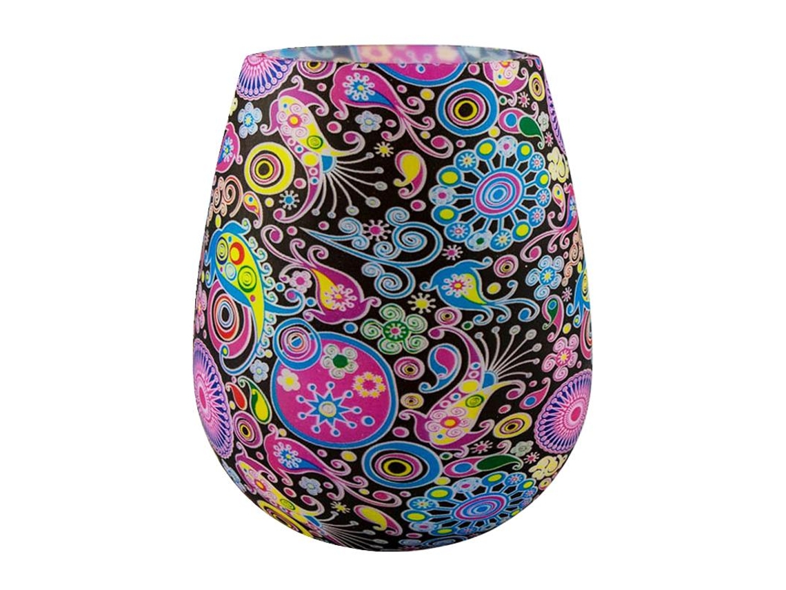 Copo de Silicone com Padrão Floral