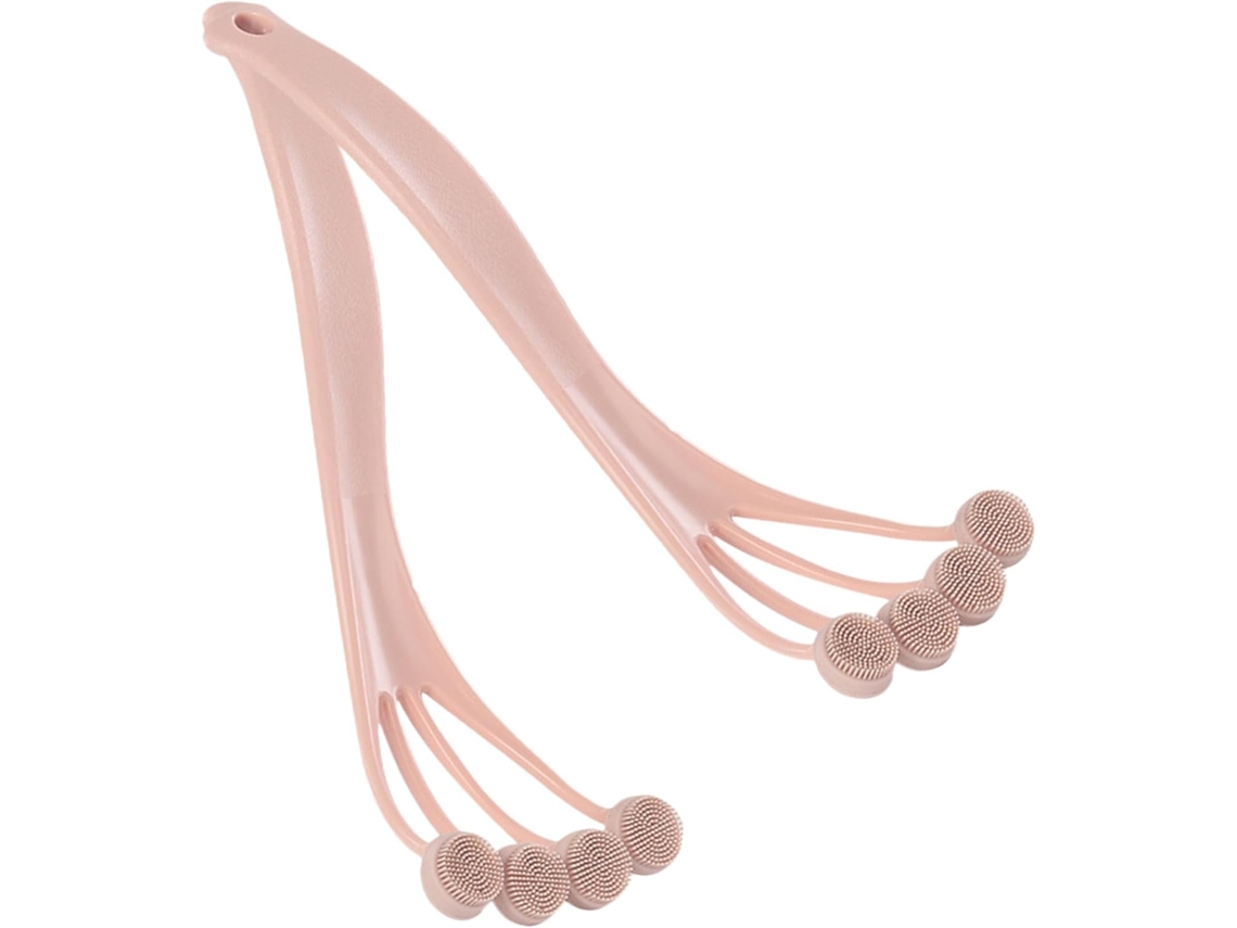 Escova Esfoliante De Silicone Cabo Longo 2 Peças Para Esfoliação E Limpeza Corporal Suave Treino Homens Mulheres