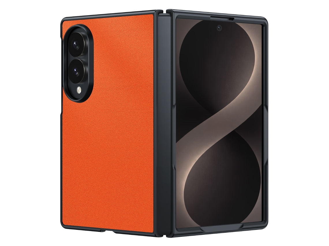 Capa Para Samsung Galaxy Z Fold8, Capa Protetora Ultrafina Em Couro Pu Gertiz (laranja)