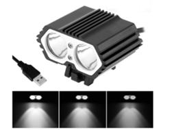 Farol Bicicleta 1800lumens 4modos Ipx8 Sem Bateria Preta Yizhood
