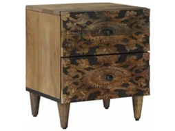 Vidaxl Armário De Cabeceira Com Gaveta Castanho 40 X 33,5 X 46 Cm
