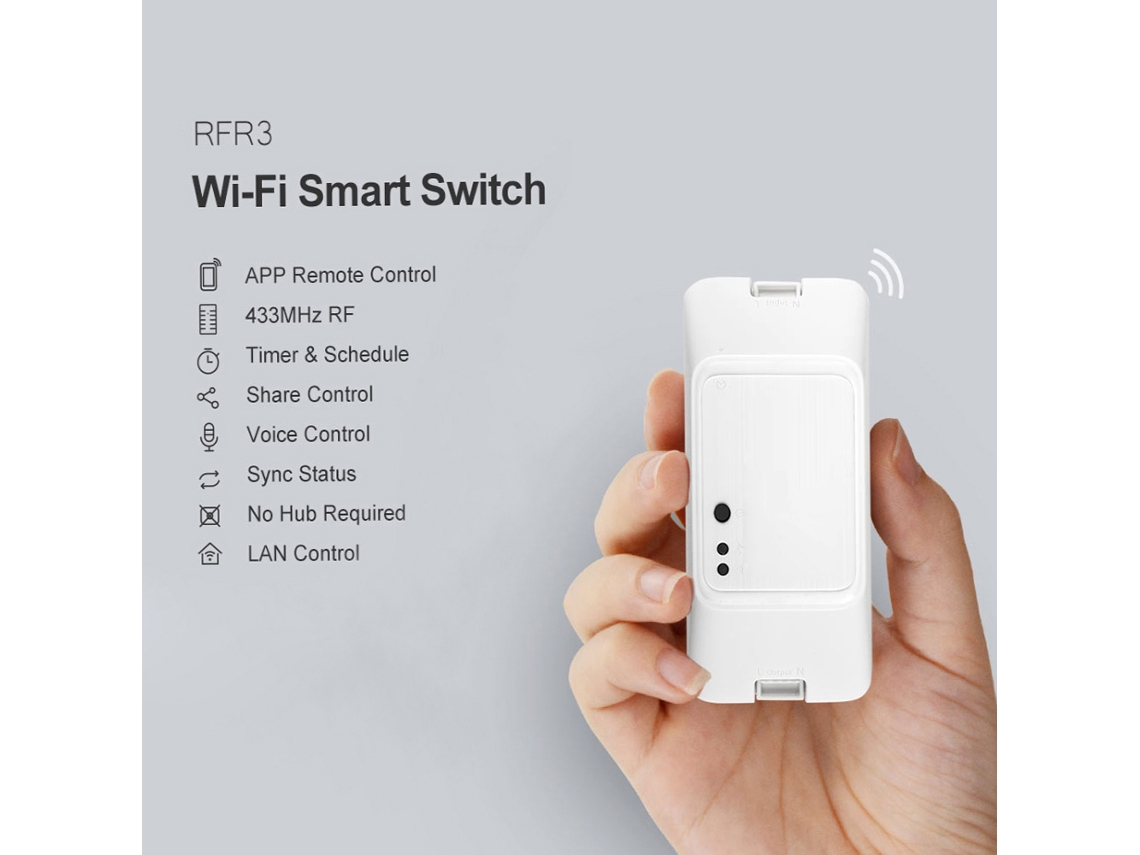 Smart Switch EOOCOO (controle por Wifi Controle Remoto Rf 433mhz)