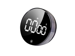 Timer Giratório Inteligente, Com Fixação Magnética, Preto, 1 Timer