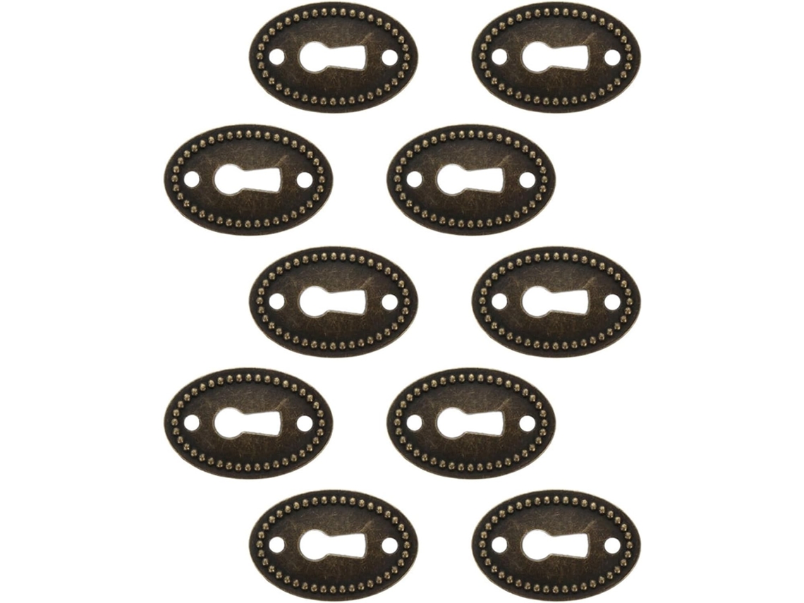 Placa De Cobertura Fechadura Oval Vintage, 50 Peças, Liga De Zinco, Furo De 27mm