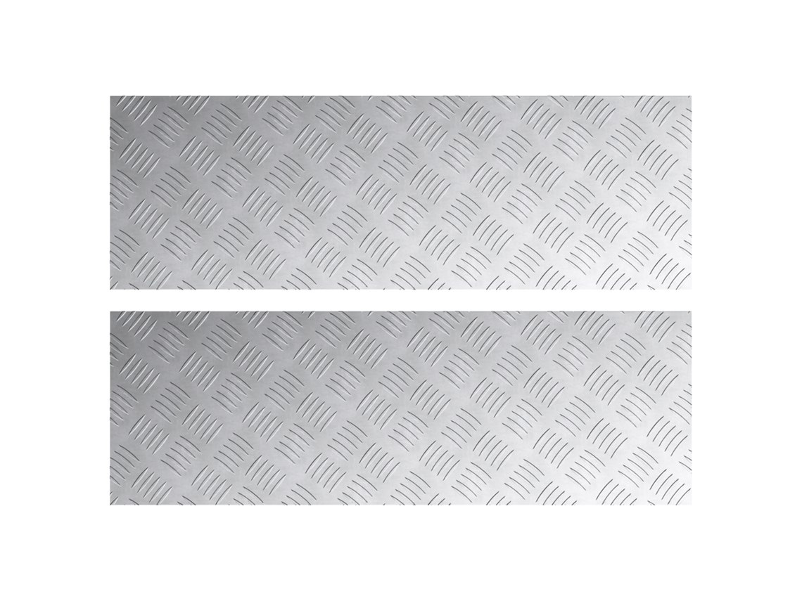 Conjunto 2 Degraus De Escada Vidaxl Prateado Alumínio (90 X 30 Cm)