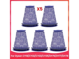 Conjunto De 5 Filtros De Reposição Para Aspiradores De Pó Cy18, Cy22, Cy23, Cy25, Dy75, Dy77 E Dy78._ozo