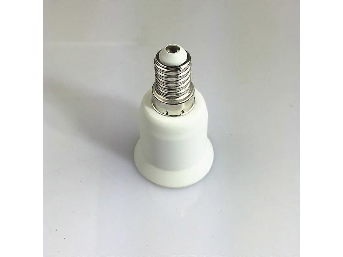 Adaptador De Soquete E14 Para Lâmpada De Base E27, Branco