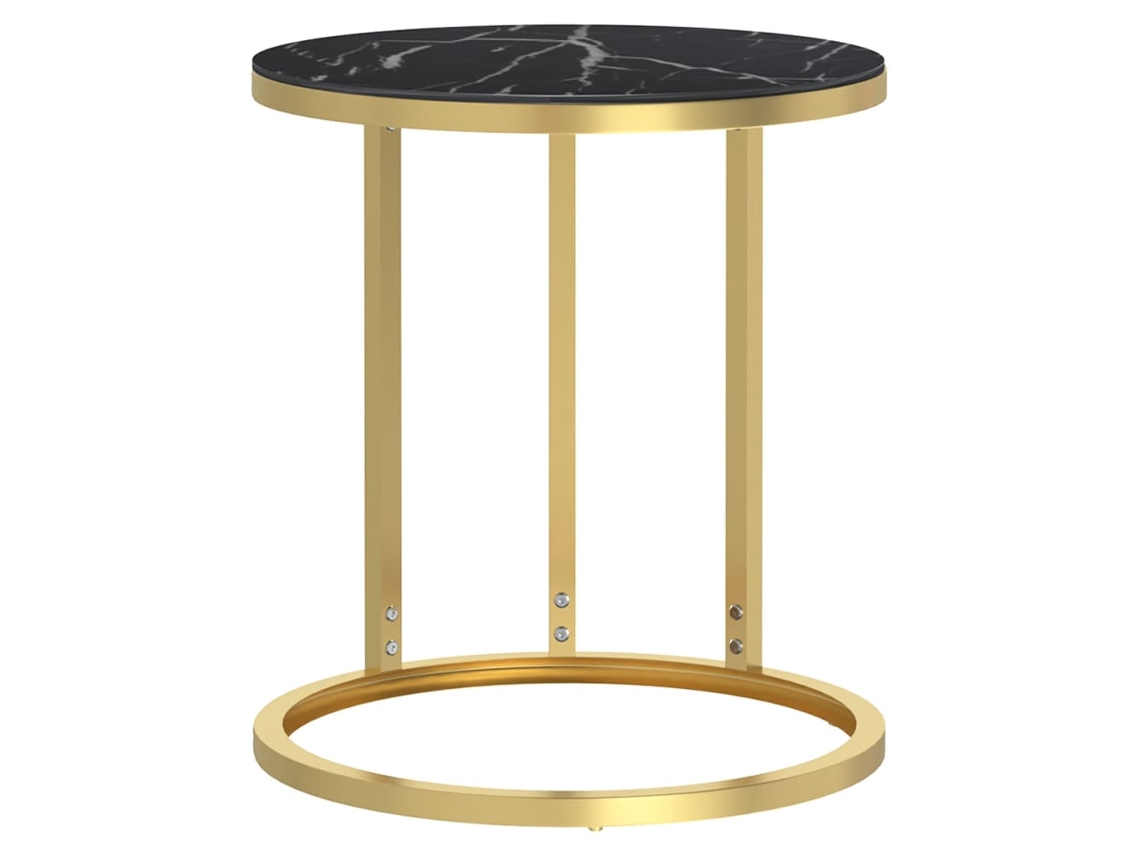Side Table, Side Tables Vidaxl Ouro Vidro (n/a)