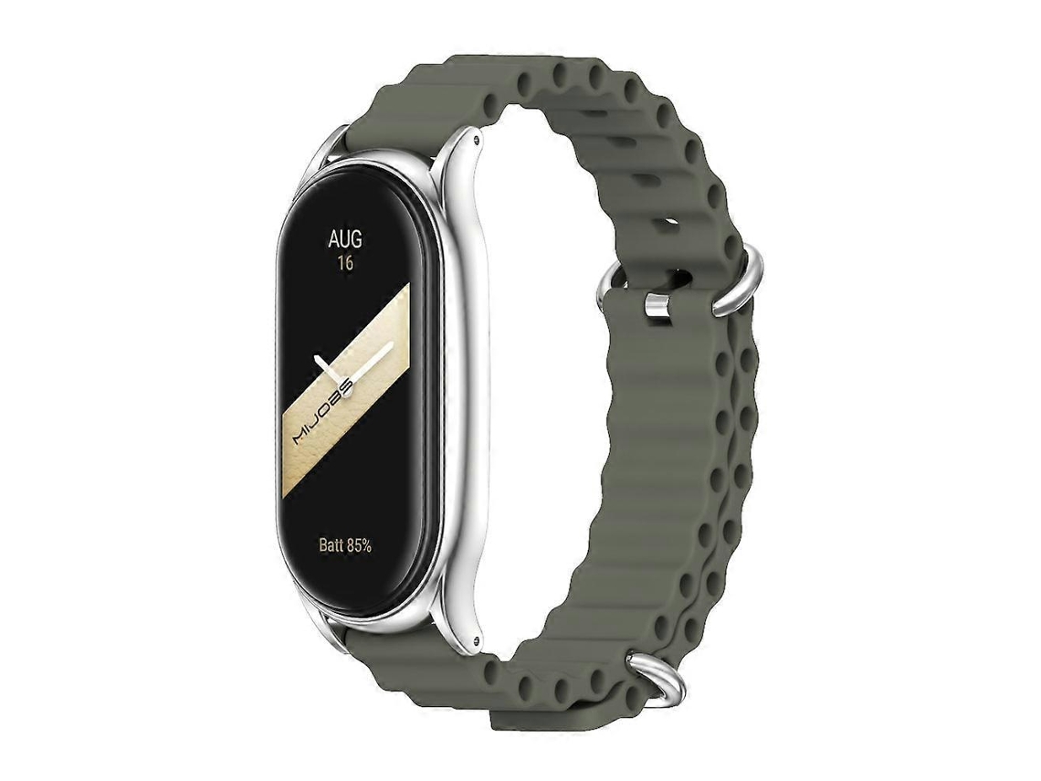 Pulseira De Silicone Respirável Mijobs Plus Para Xiaomi Mi Band 8, Com Design Náutico.