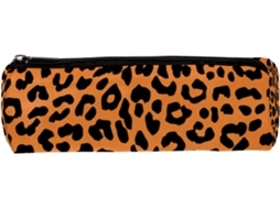 Estojo Lápis Com Estampa De Leopardo, Estojo Material Escolar, Organizador De Mesa, Nécessaire Escola E