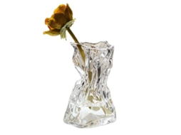 Vaso De Vidro Plissado Laxiscreed - Design Elegante E Leve Para Decoração Sofisticada