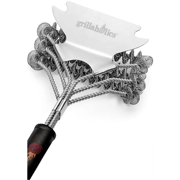 Escova Sem Cerdas para Grelha, com Raspador Integrado AQUAFORGE