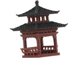 Estátua em Miniatura de Pagode e Figura de Pavilhão Chinês Inoomp para Aquário e Jardim Zen. Escultura Versátil em CHABERLU
