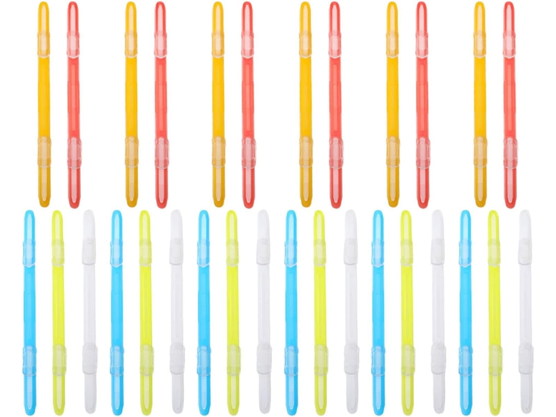 Conjunto de 100 clipes de papel PP com furo Duplo para mesa, organizadores de arquivos, design fácil de transportar.