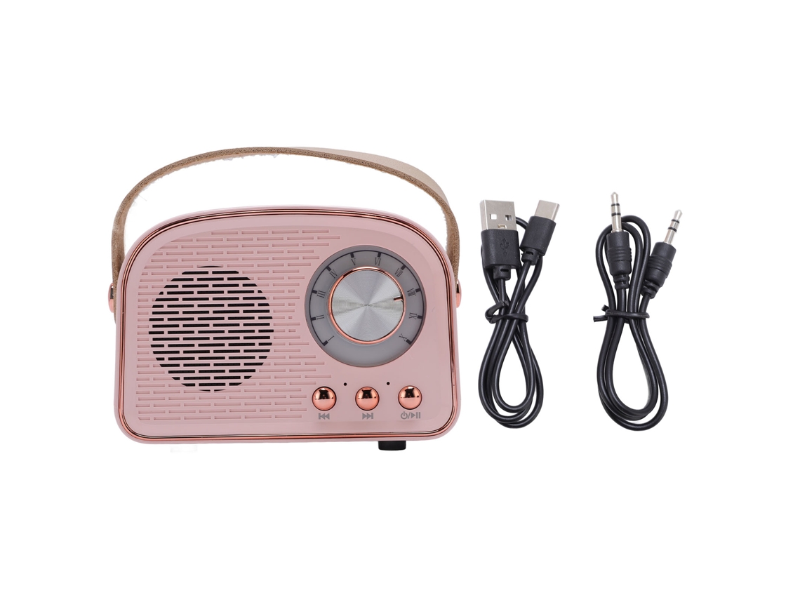 Caixa de Som Bluetooth Pequena Caixa de Som para Casa e Exterior EOOCOO (portátil, Sem Fio Retrô)