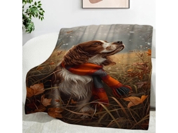 Manta Snowflake Spaniel 150x200 Cm Multifuncional Macia e Aconchegante de Flanela para Cama Cobertor Cochilo N