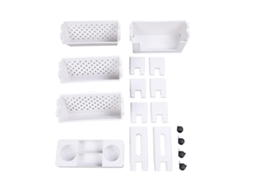 Rack de Armazenamento de Livros 5 Andares com Rodas, Capacidade Grande, Branco