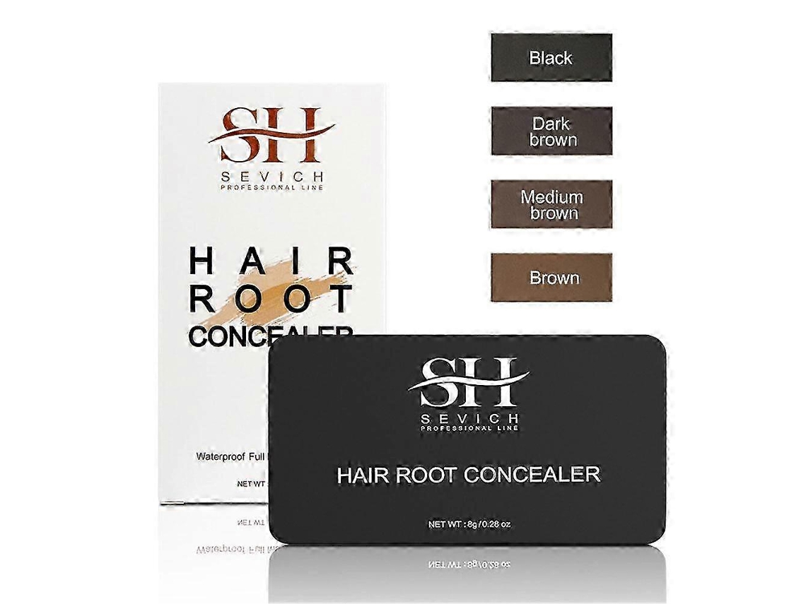 Cobertura de raiz com pó para cabelo - 8g Prático Si-8g-preto