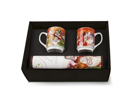 Conjunto De 2 Chávenas 2 Individuais 7 Anões 45x30 Cm E 350 Ml Egan