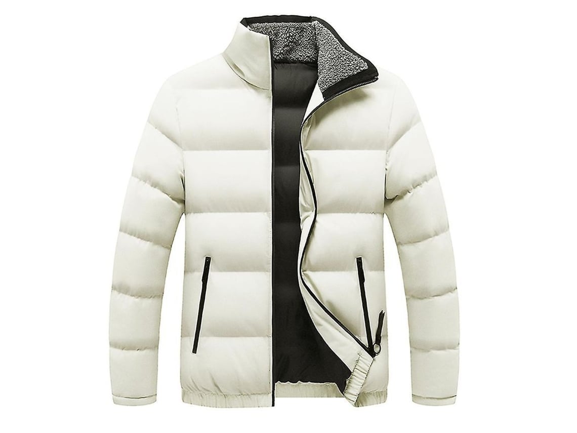 2026 abrigo Casual Exterior para Homem com Gola Alta Sólida Recheado Quente Mystdiy