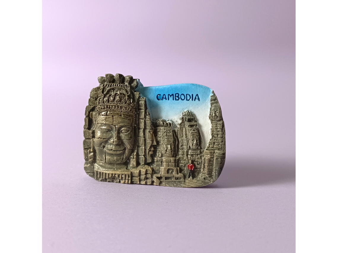 (estátua De Divindade Cambojana) Ímãs De Geladeira Asiáticos, Lembrancinhas, Coreia Do Sul, Dubai, Japão