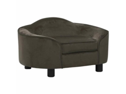 Vidaxl Sofá 67x47x36 Cm Pelúcia Cinzento-escuro