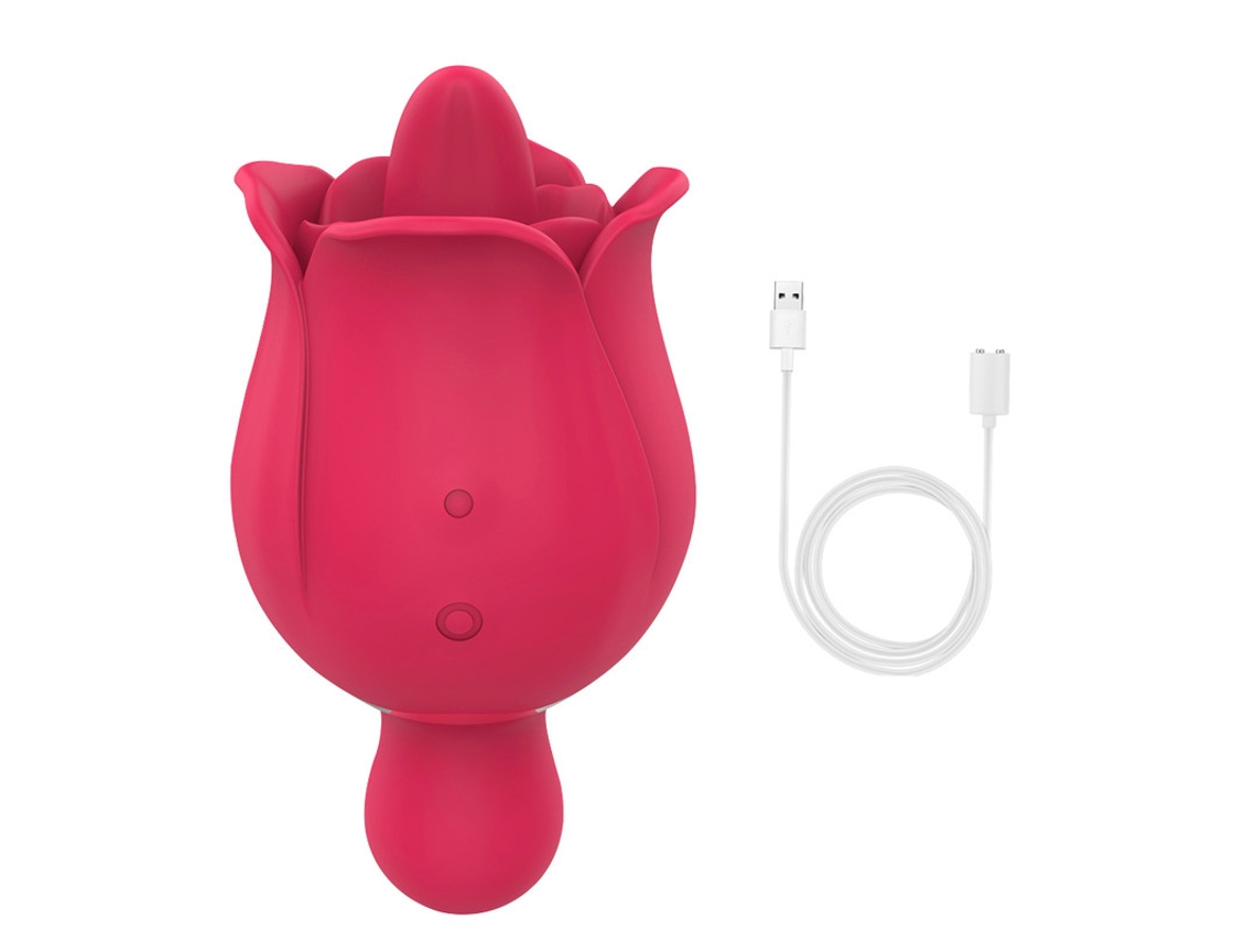 Mini Vibrador De Massagem Para Lamber A Lngua Rosa Para Mulheres (vermelho)