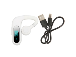 Aetheria fone de Ouvido Bluetooth V5.3 Cancelamento de Ruído Hands Free Ultraleve com Microfone Rotativo 180° Branco