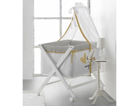Mini Berço e Têxtil  Stay Magical Amarelo (57x25x82 cm)