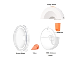 Primerox bomba de Leite Mamária Elétrica Vestível Sem Mãos Silenciosa 3 Modos 9 Níveis 150ml