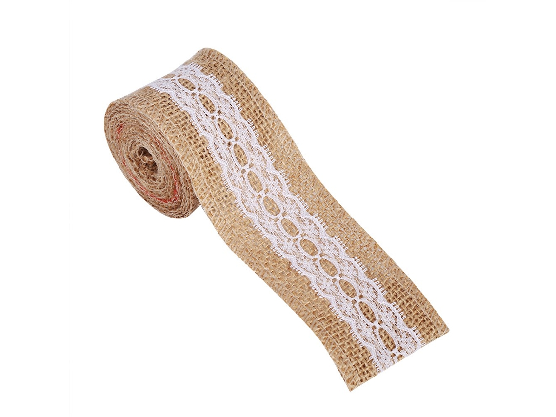 Fita de Juta Natural com Calcinha Branca LAXISCREED