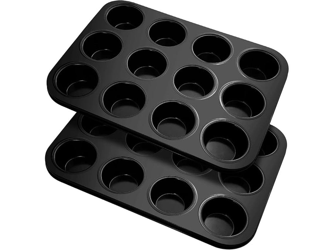 Conjunto de 2 Latas de Muffins em Aço Revestimento Não Adesivo ZYBLSSBB