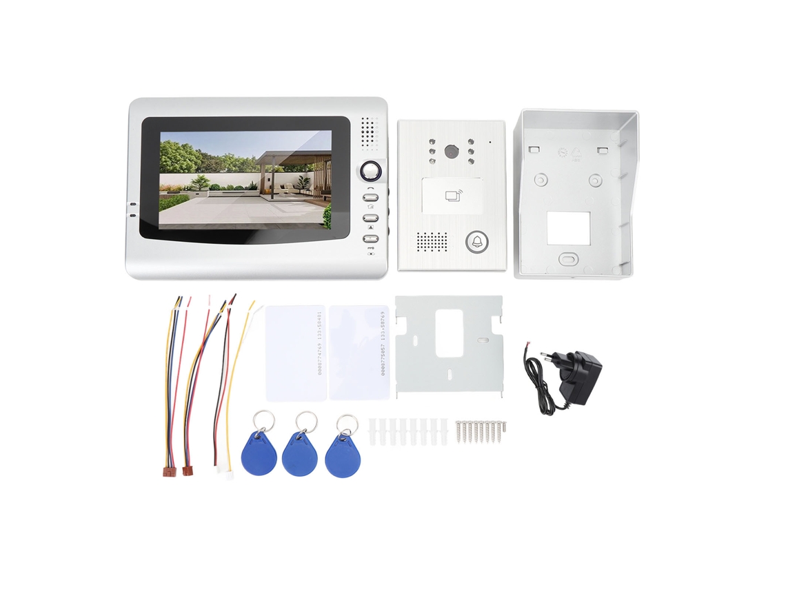 Sistema Interfone Portão Com Tela 7" Visão Noturna Plug Eu