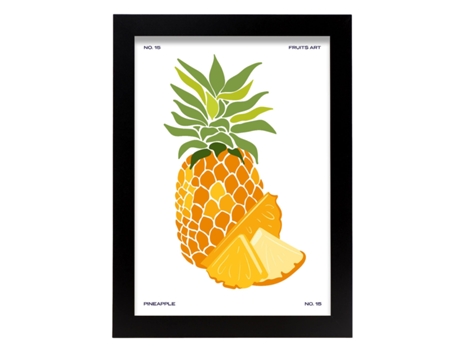Póster Artemante NACNIC Pop. Abacaxi com ilustrações artísticas modernas fatiadas para decoração de interiores.