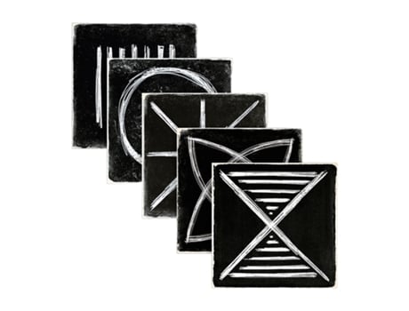 Azulejo Revestimento Cerâmico Decorativo Mate CERAGNI Inca Preto 15X15 Caixa com 44 Unidades 1 M2