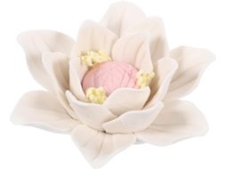 Decoração Parede Design 3d Simples Moderno Feita Flores Cerâmica Branca Fácil Tanto Estar Quanto Áreas GOKOCO