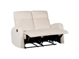 Sofá De 2 Lugares BELIANI Verdal De Veludo Branco Creme 128x73x102