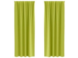 Maison Exclusive - Cortinas Blackout Com Argolas 2 Pcs Verde 245 X 140 Cm