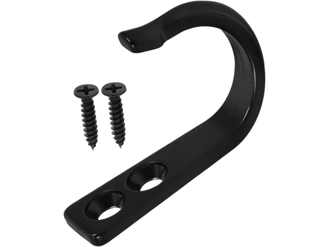 Cabide De Parede Preto, Resistente, Em Liga De Zinco, Fácil De Usar