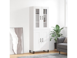 Vidaxl Armário Alto 69,5x34x180 Cm Derivados De Madeira Branco